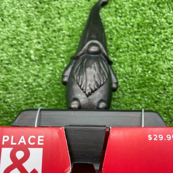 Bronze Gnome Christmas Stocking Holder by Place & Time, NWT - Picture 5 of 8